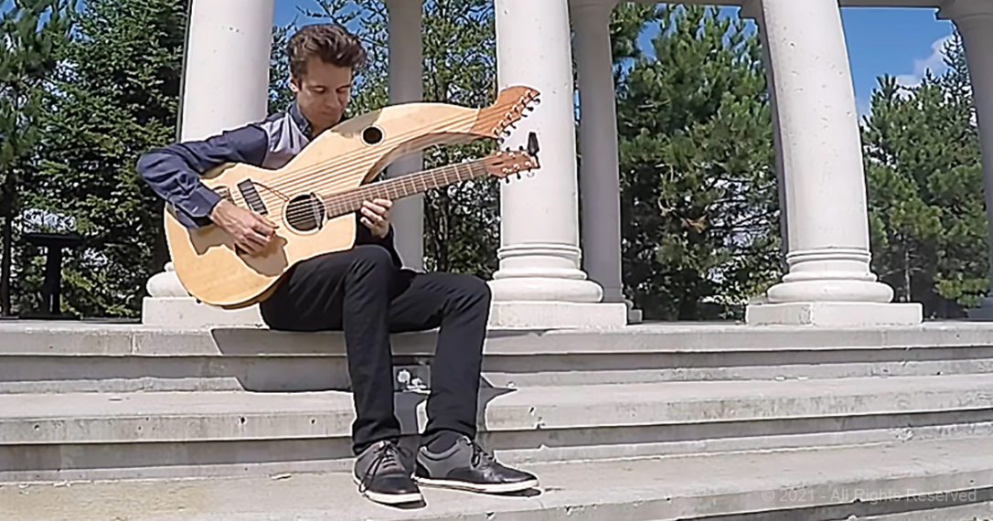 Incredible musician covers ‘Bohemian Rhapsody’ on harp guitar