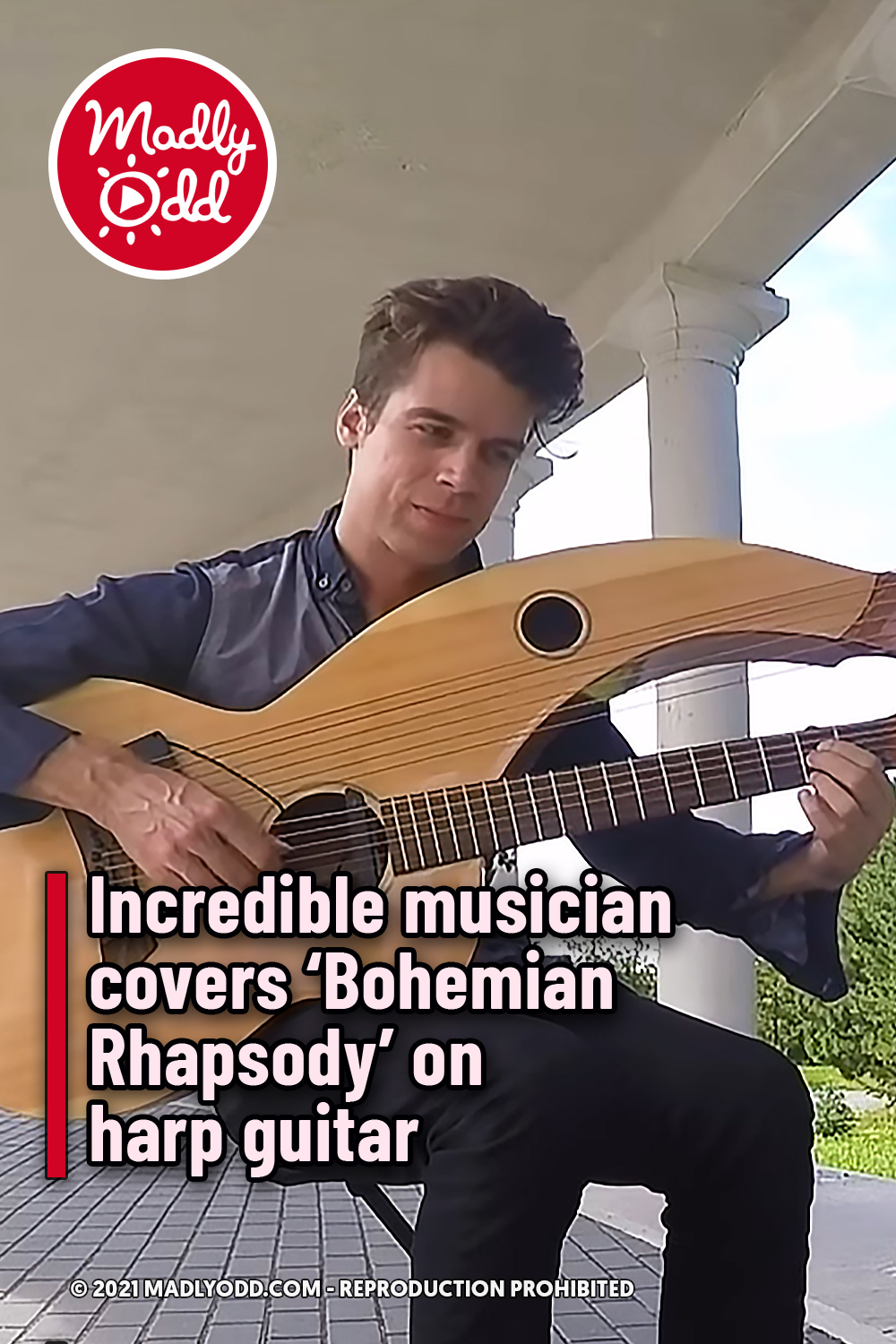Incredible musician covers ‘Bohemian Rhapsody’ on harp guitar