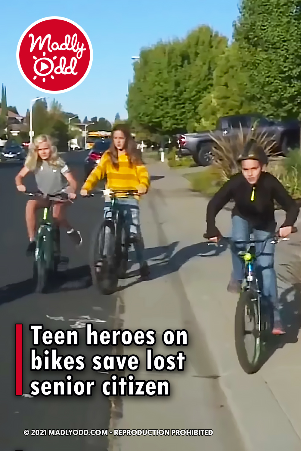 Teen heroes on bikes save lost senior citizen