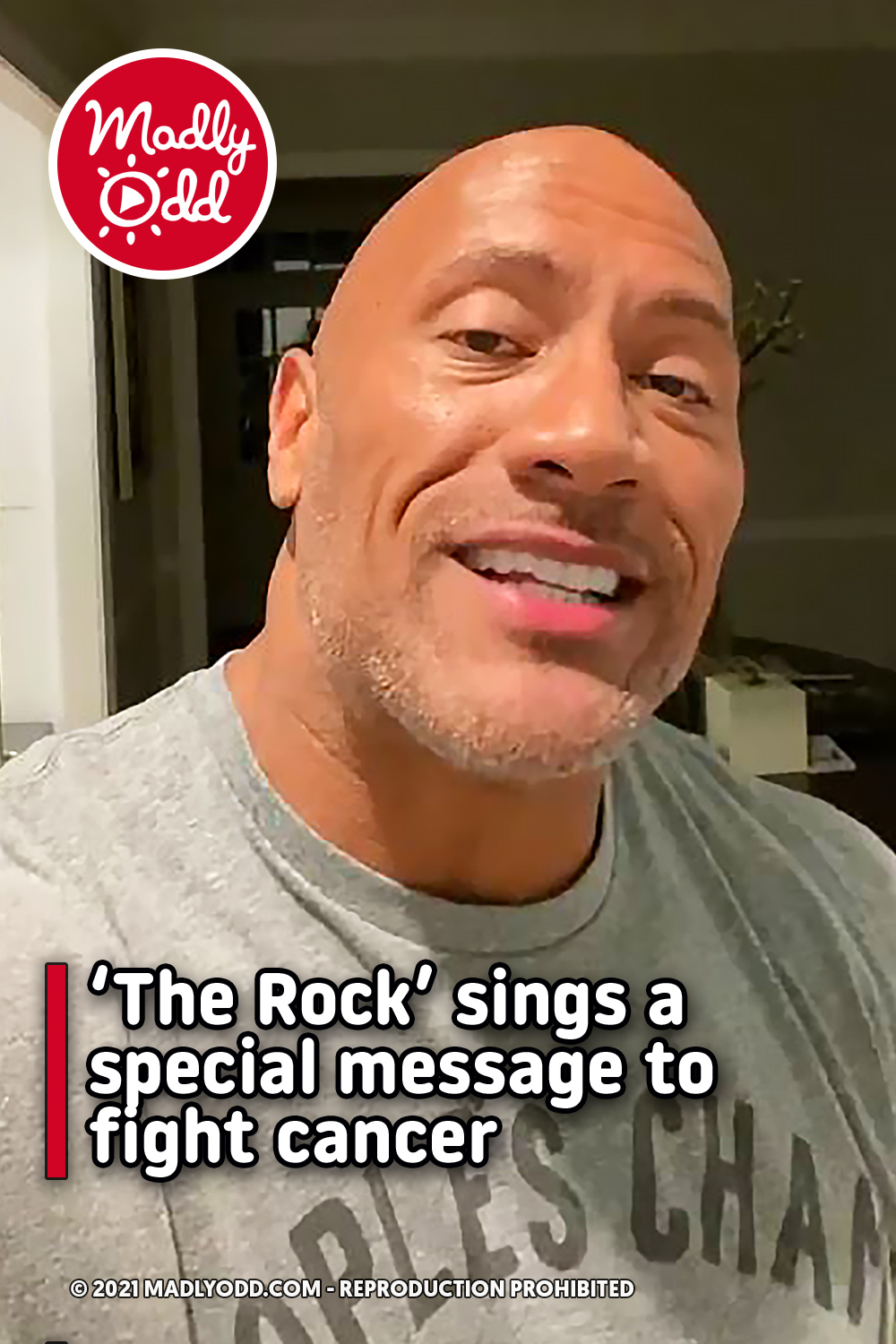 ‘The Rock’ sings a special message to fight cancer