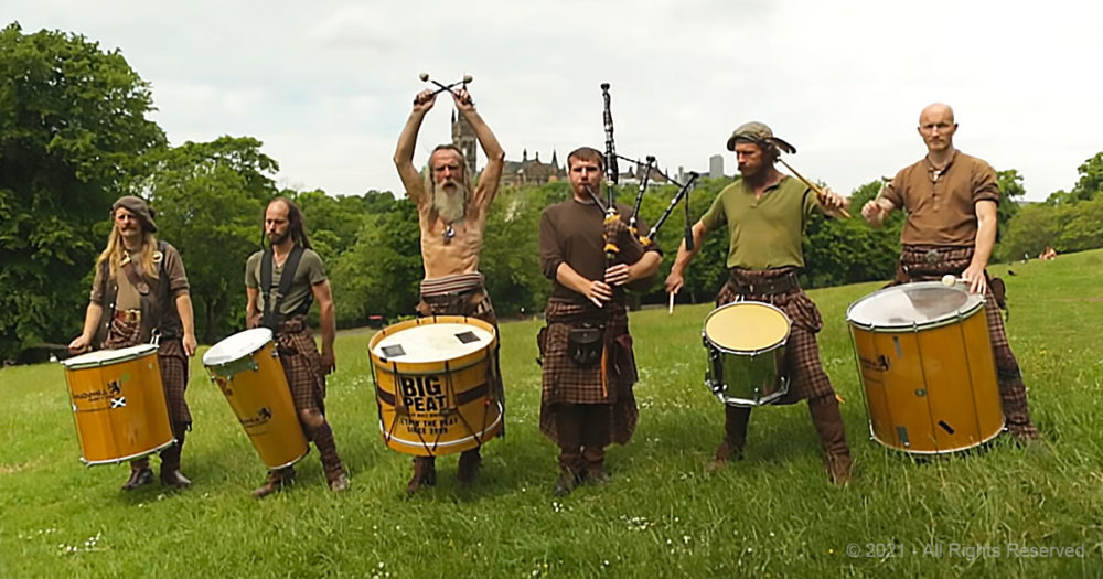Tribal drummers perform incredible routine