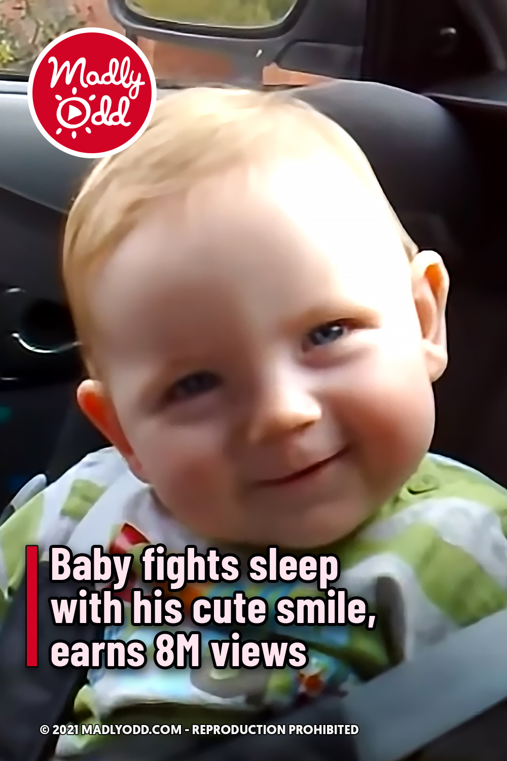 Baby fights sleep with his cute smile, earns 8M views