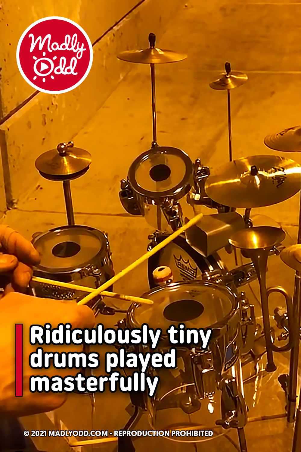 Ridiculously tiny drums played masterfully