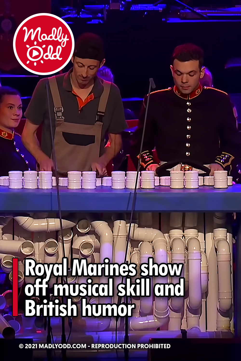 Royal Marines show off musical skill and British humor
