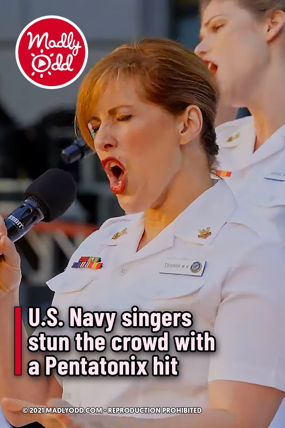 U.S. Navy singers stun the crowd with a Pentatonix hit
