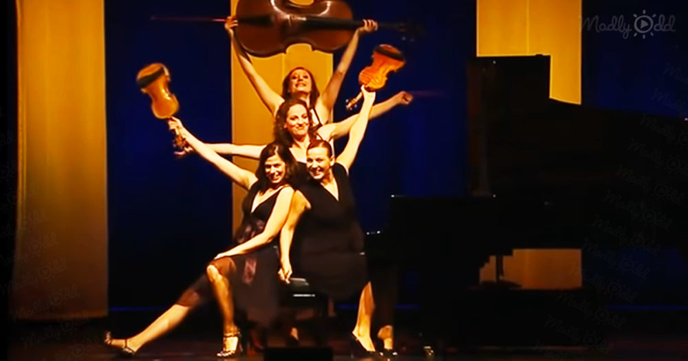 Funny medley performance by Salut Salon quartet