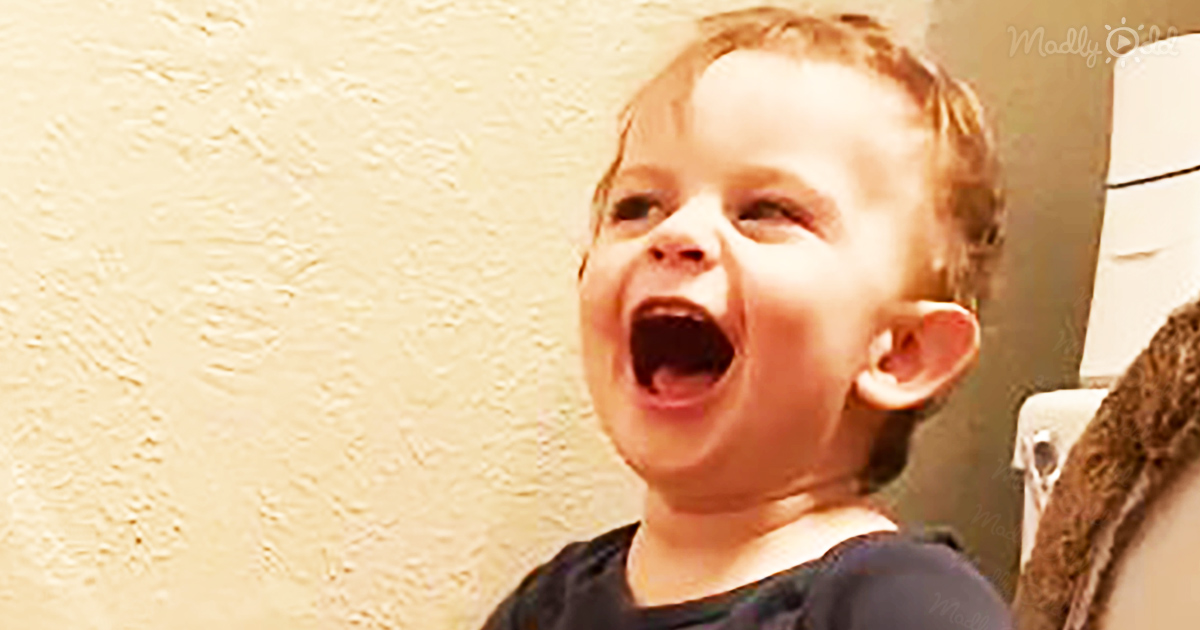 Adorable boy cracks his dad up with his hilarious potty training talk