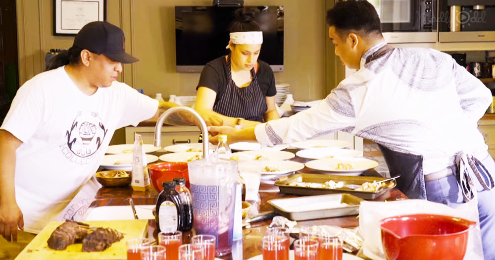 Native American chefs' six course gourmet meal