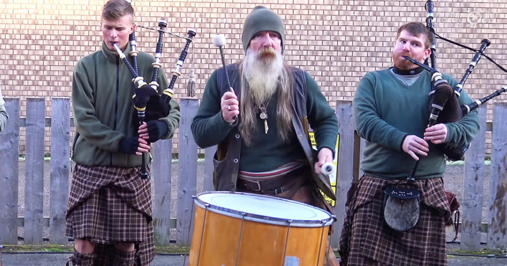 Tribal Scottish band's battle song