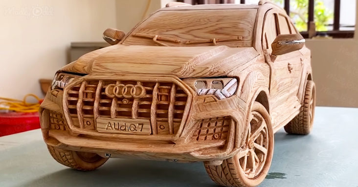 beautiful Audi Q7 from wood