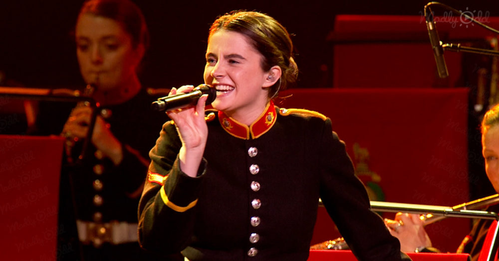 Marines band singing Neil Diamond&rsquo;s Sweet Caroline