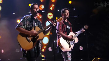 Twins performing on "The Voice"