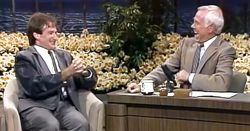 Robin Williams and Johnny Carson