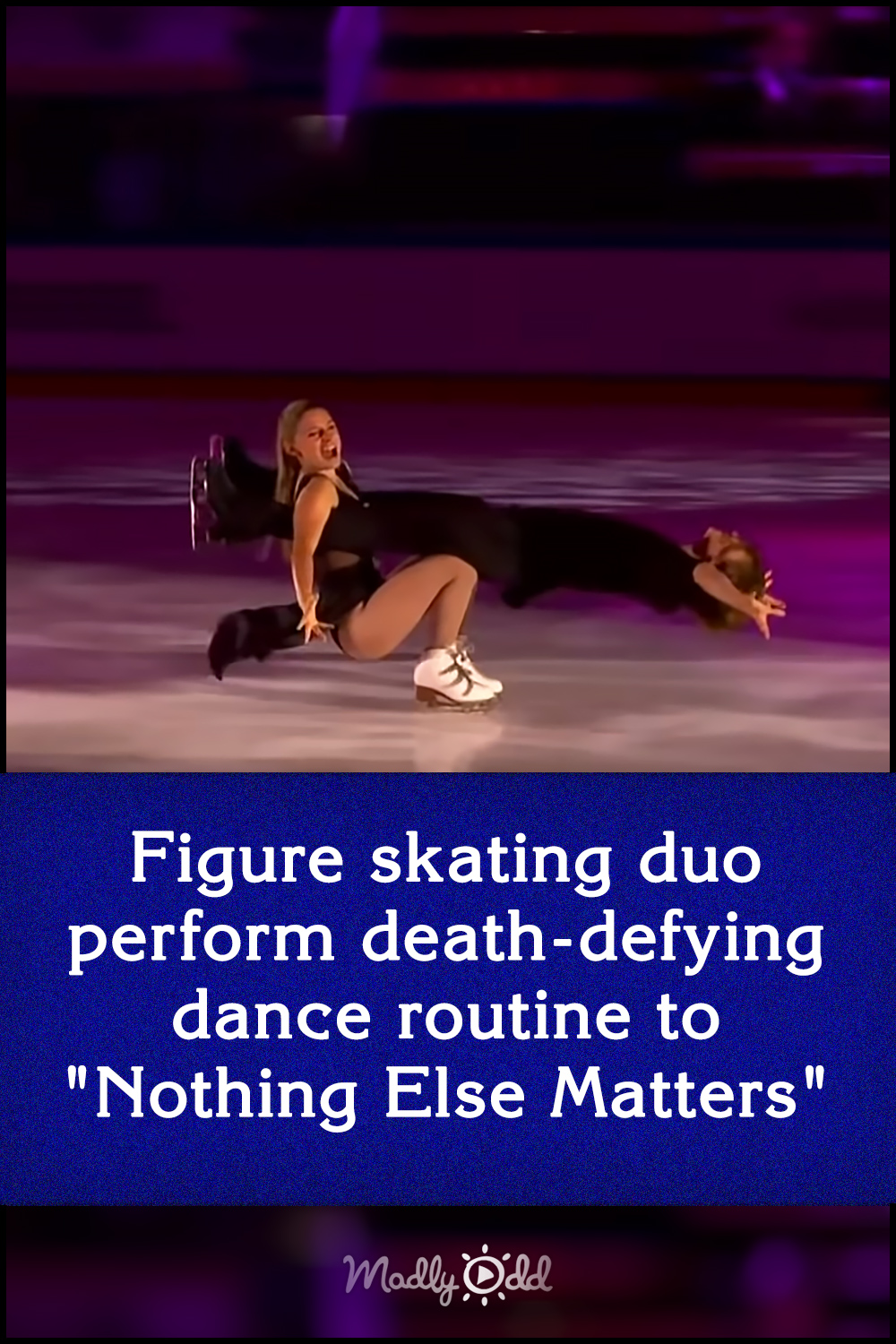 Figure skating duo perform death-defying dance routine to \