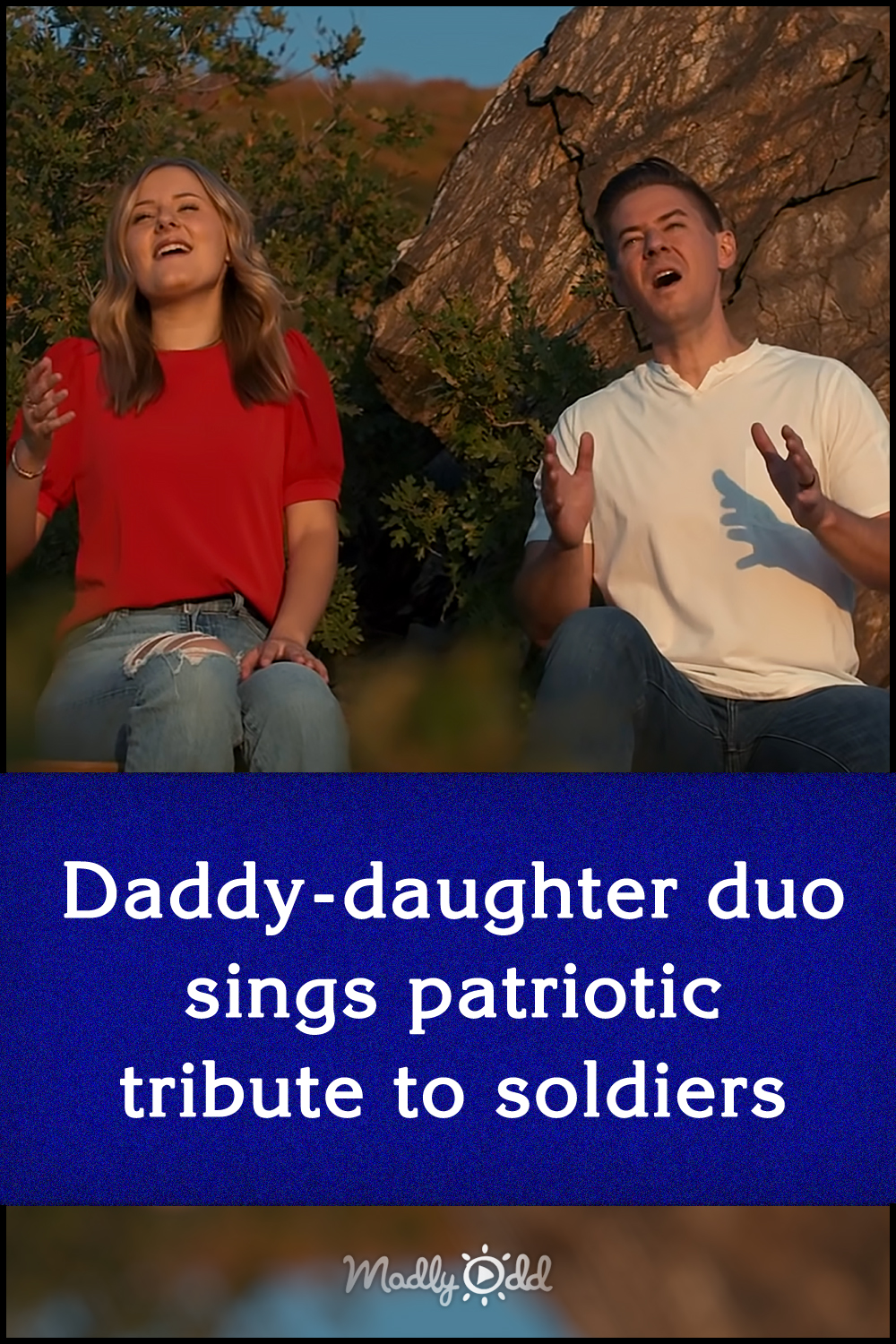 Daddy-daughter duo sings patriotic tribute to soldiers