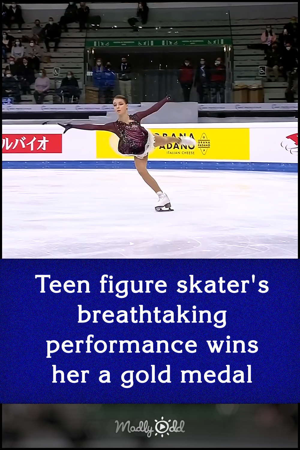 Teen figure skater\'s breathtaking performance wins her a gold medal