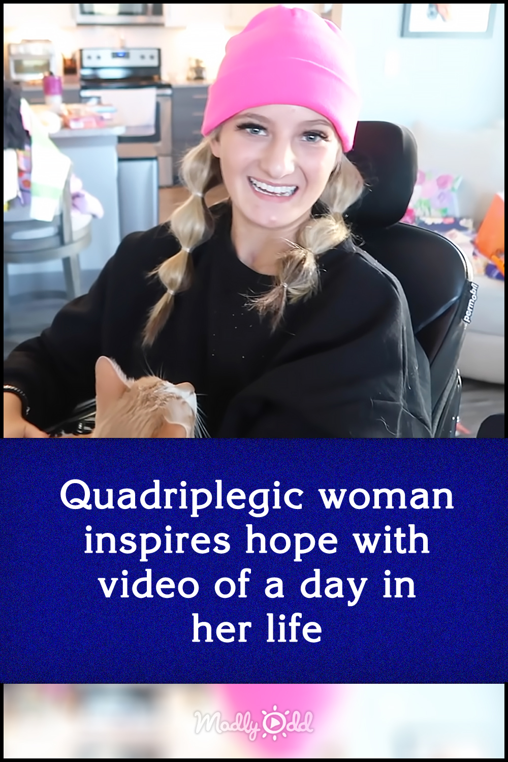 Quadriplegic woman inspires hope with video of a day in her life