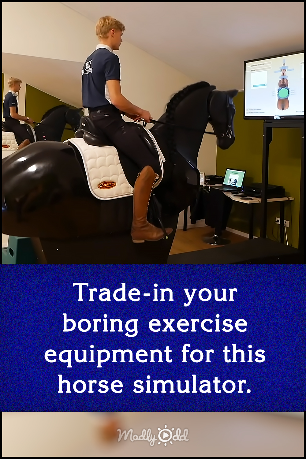 Trade-in your boring exercise equipment for this horse simulator