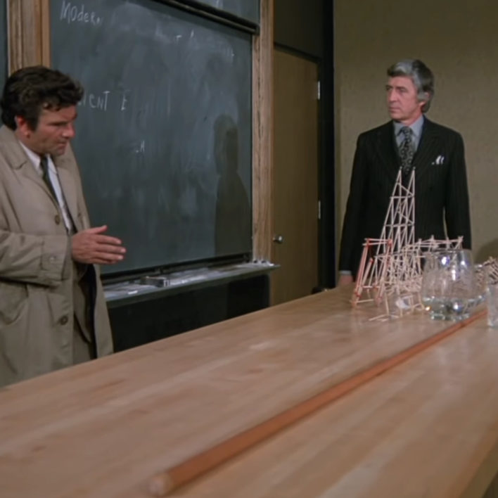 Columbo crashes an architecture class to solve a case – Madly Odd!