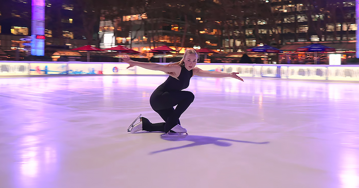 007 Figure Skating Routine Woman performs figure skating routine to ‘No Time to Die’ by Billie Eilish