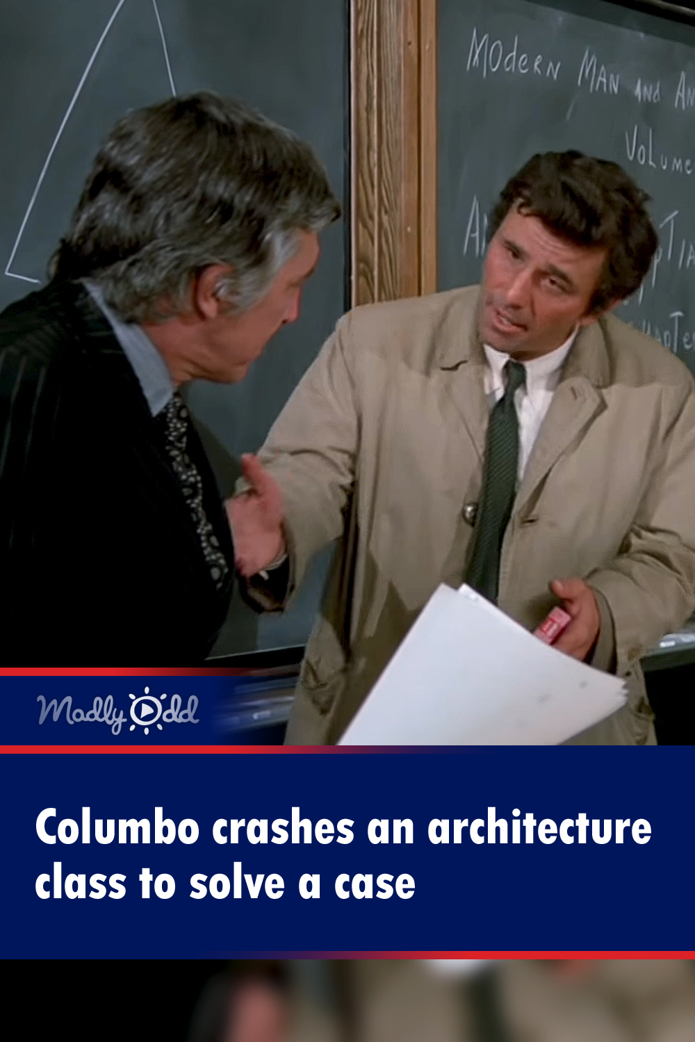 Columbo crashes an architecture class to solve a case – Madly Odd!