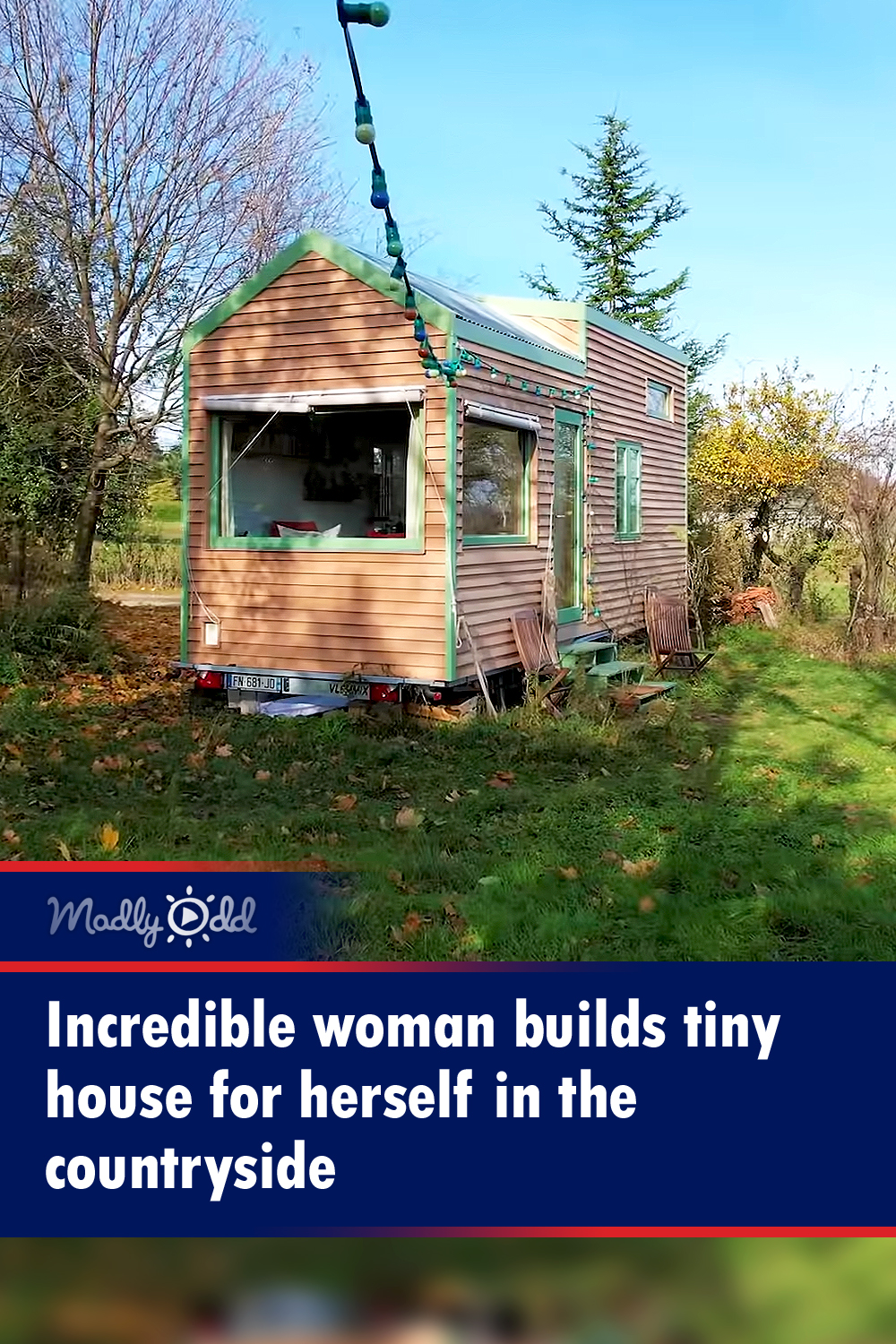 Incredible woman builds tiny house for herself in the countryside