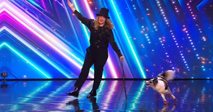 Dog trainer Amber, and her two-year-old Border Collie, Nymeria on BGT