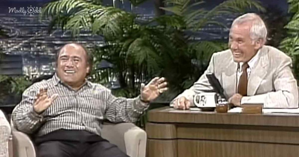 Danny DeVito and Johnny Carson