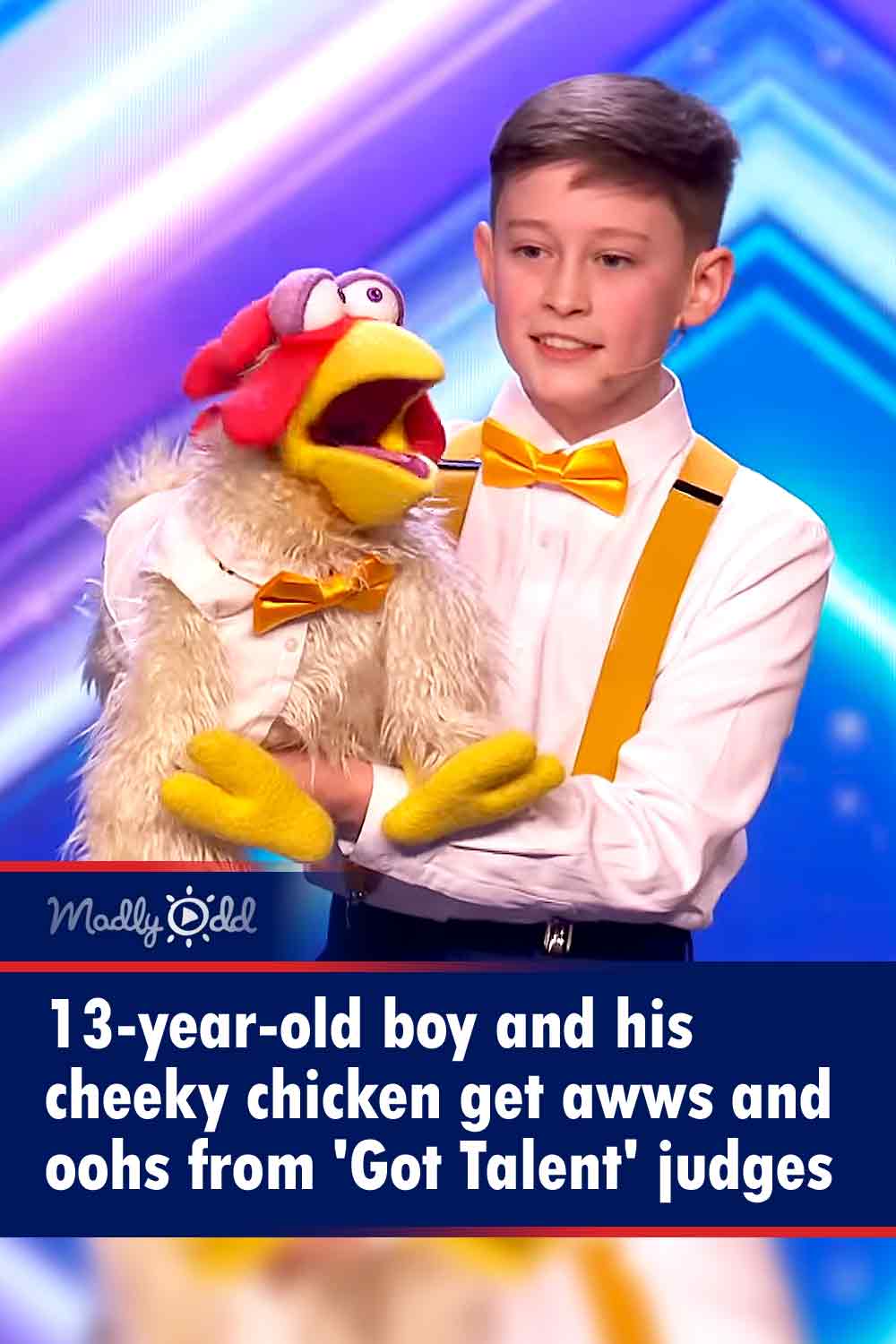 13-year-old boy and his cheeky chicken get awws and oohs from \'Got Talent\' judges