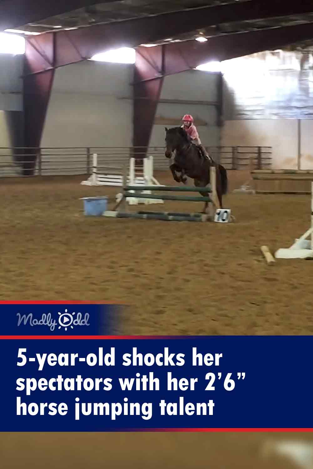 5-year-old shocks her spectators with her 2’6” horse jumping talent