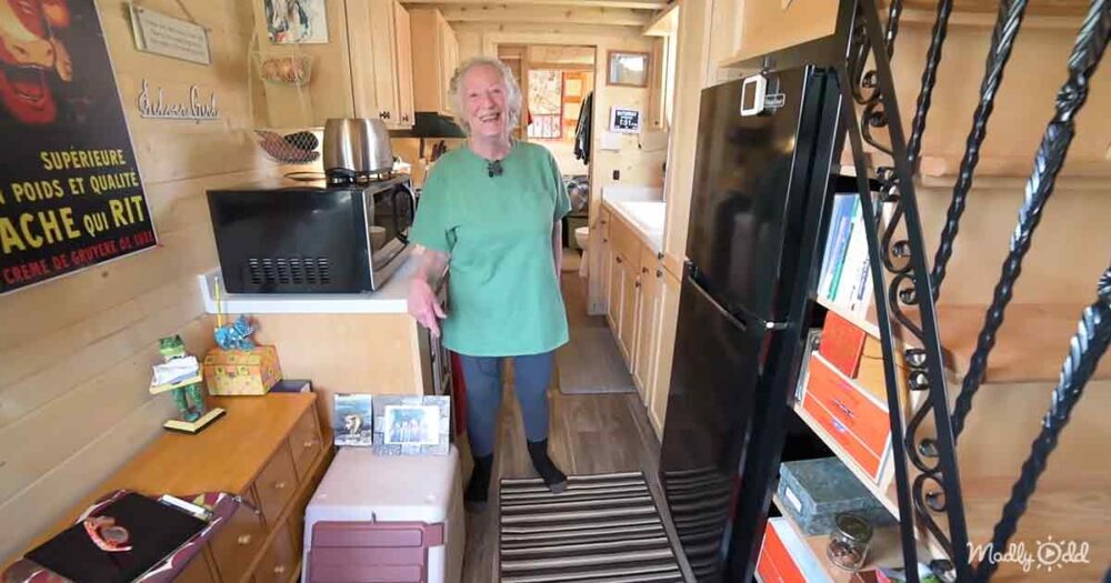 Senior living in a tiny house