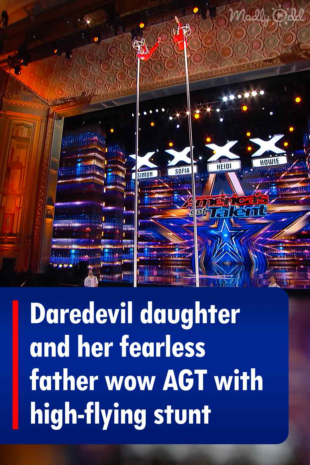 Daredevil daughter and her fearless father wow AGT with high-flying stunt