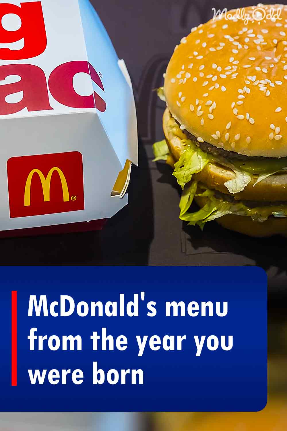 McDonald\'s menu from the year you were born