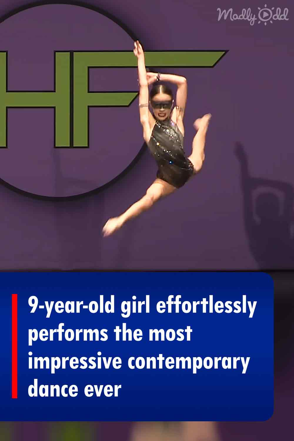 9-year-old girl effortlessly performs the most impressive contemporary dance ever
