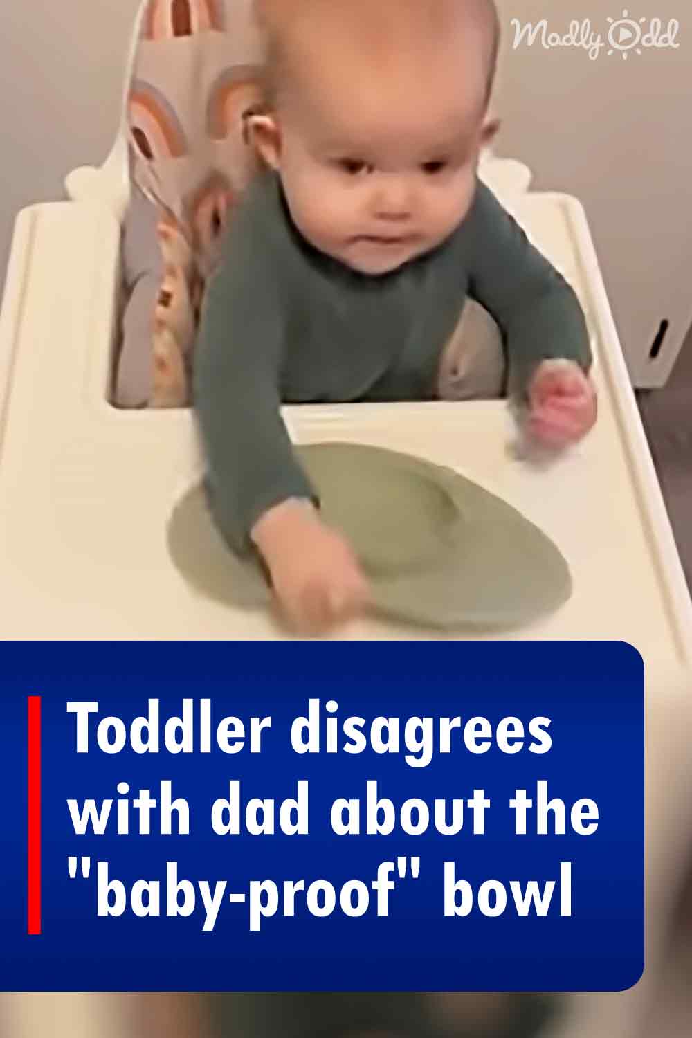 Toddler disagrees with dad about the \