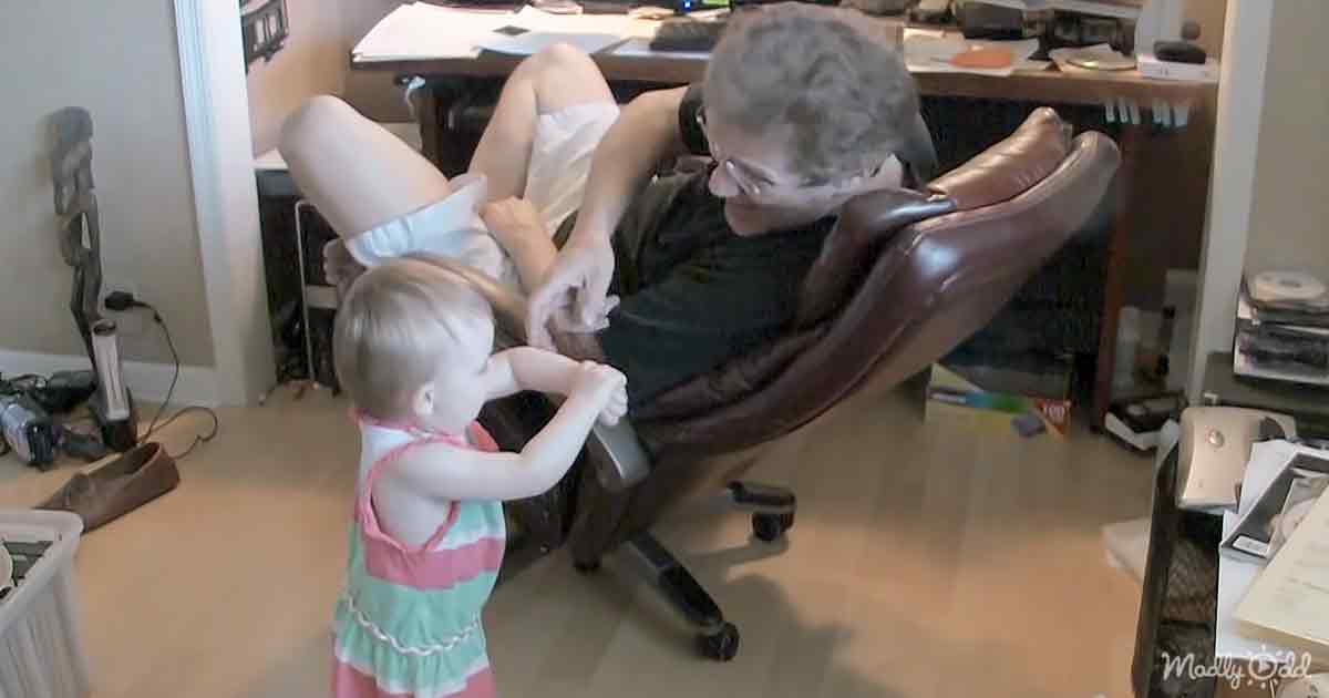 Grandpa and baby granddaughter