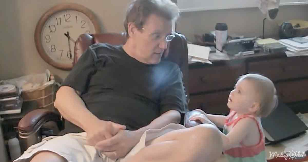 Grandpa and baby granddaughter