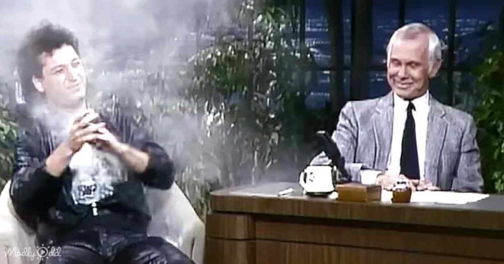 Howie Mandel and Johnny Carson