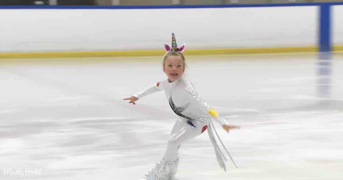 Adorable little ice skater