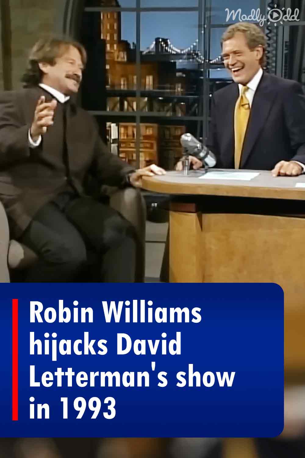 Robin Williams hijacks David Letterman\'s show in 1993