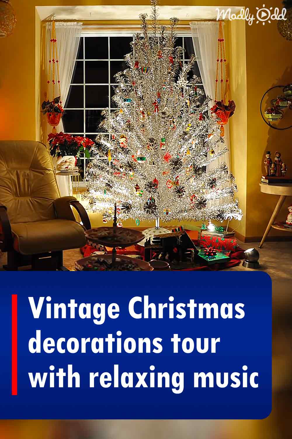 Vintage Christmas decorations tour with relaxing music