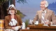 Johnny Carson and Sally Field