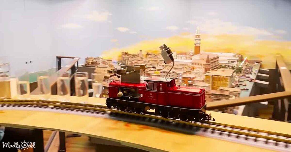 PocketSized Model Train Plays Music Madly Odd!