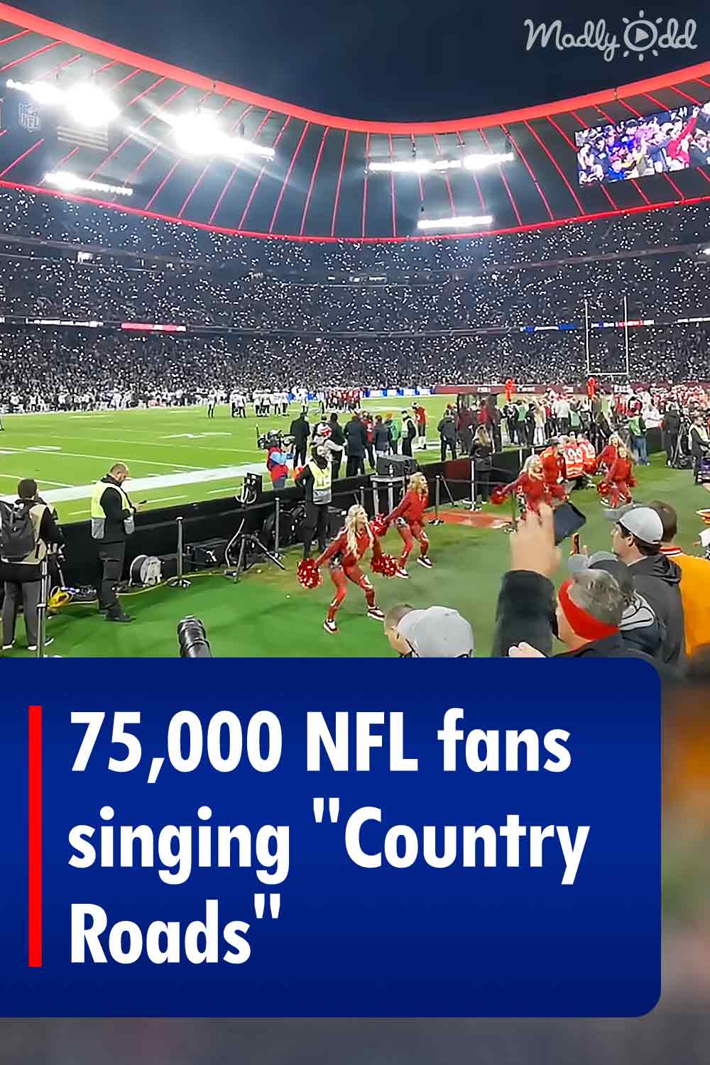 75,000 NFL fans singing \