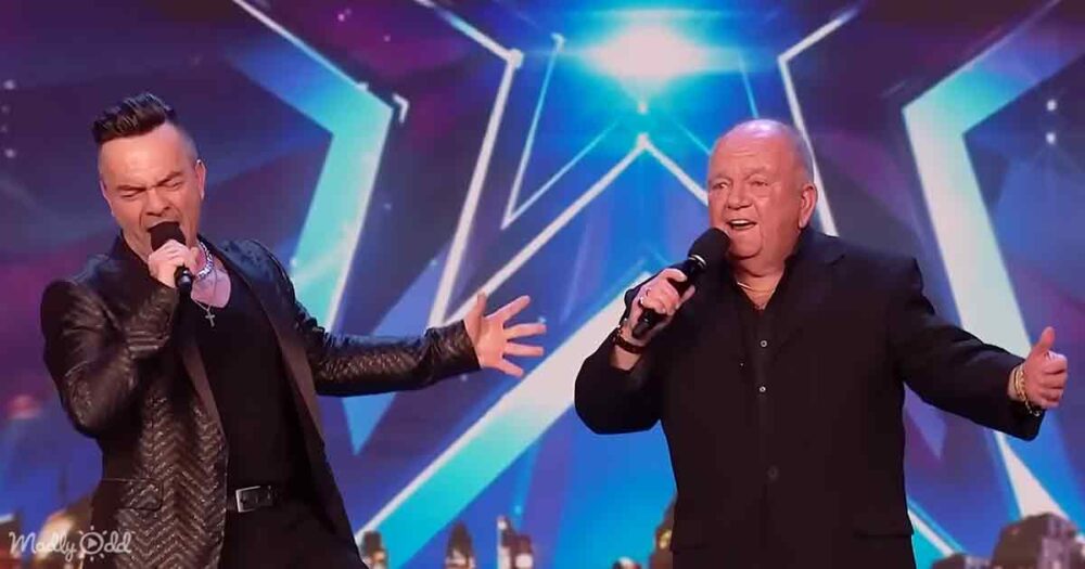 Dave and his son Dean on BGT