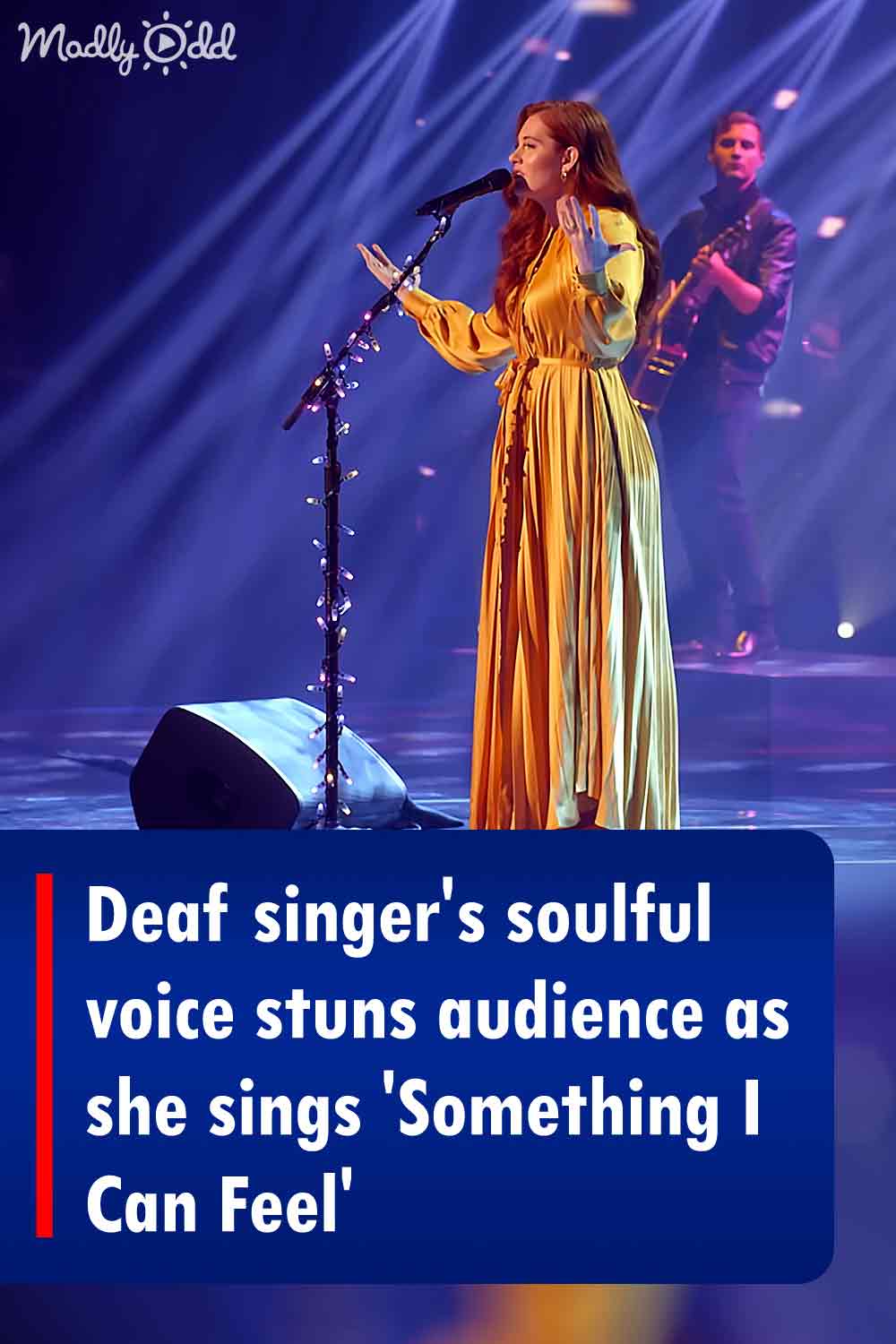Deaf singer\'s soulful voice stuns audience as she sings \'Something I Can Feel\'