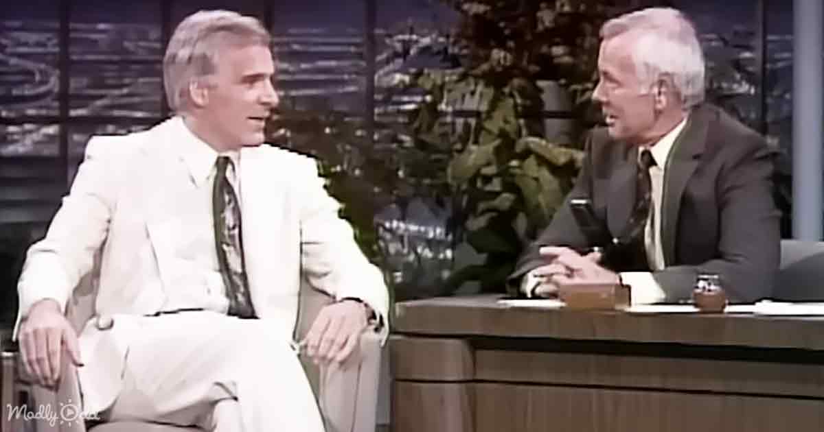 Steve Martin and Johnny Carson