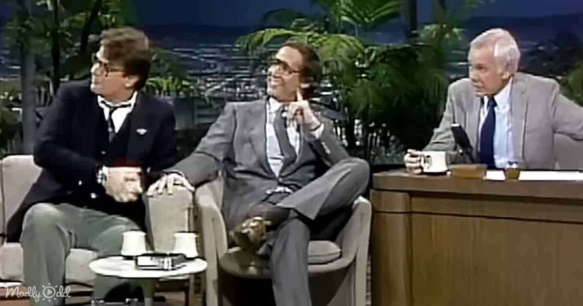 Chevy Chase, Dan Aykroyd and Johnny Carson