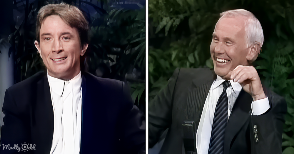 Johnny Carson and Martin Short
