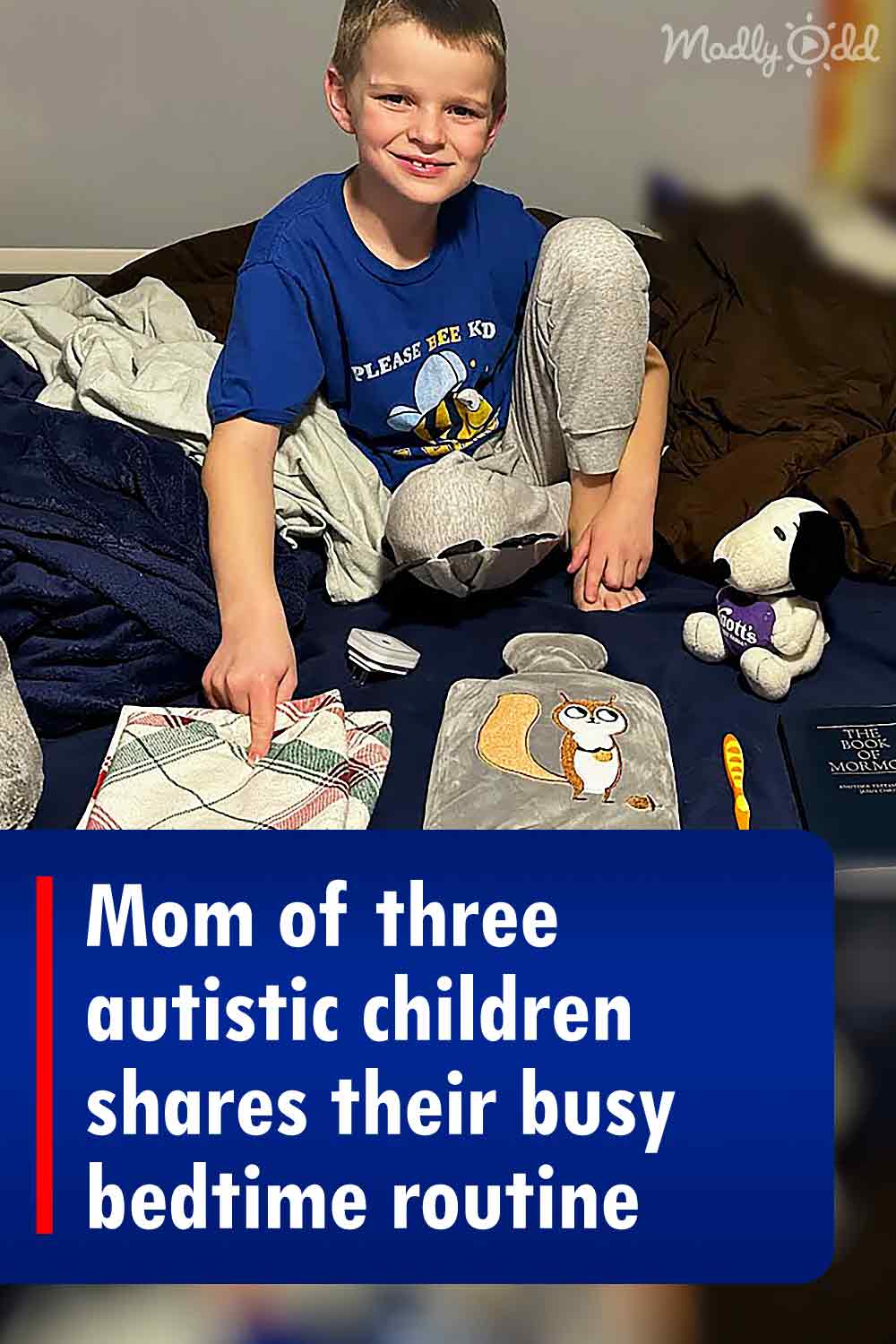 Mom of three autistic children shares their busy bedtime routine
